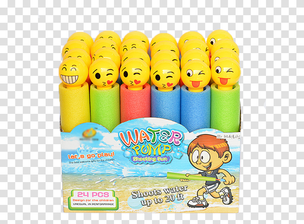 Emoji Water Gun Summer Party Favor Toy Dot, Inflatable Transparent Png