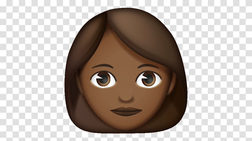 Emoji With Brown Hair, Face, Head, Food, Helmet Transparent Png