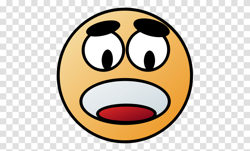 Emoji Worried Face Vector Clipart Image, Label, Stencil, Food Transparent Png