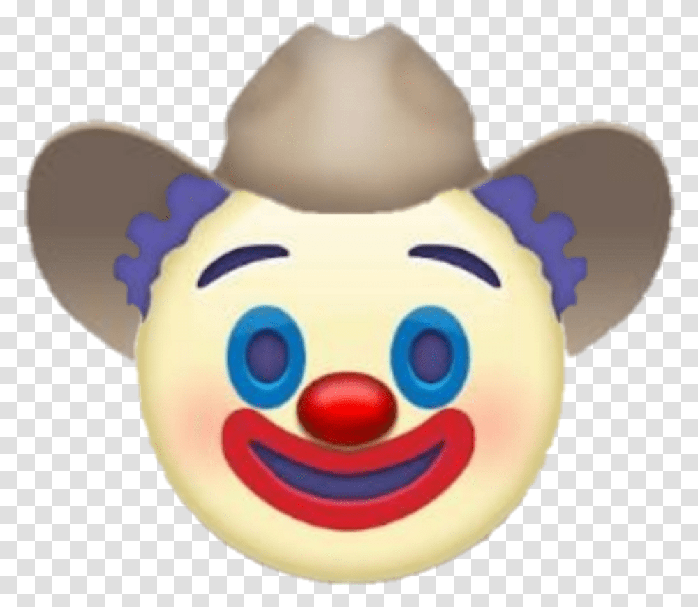 Emoji Yeehaw Yeehonk Clown Cowboy Clipart Download Clown Cowboy Emoji, Performer, Toy, Snowman, Winter Transparent Png