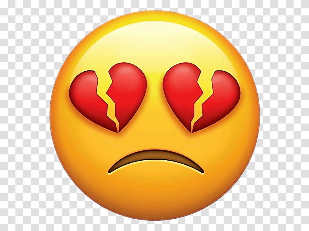 Emojicorazonrotoemojisticker Sad Broken Heart Emoji, Logo, Trademark, Food Transparent Png