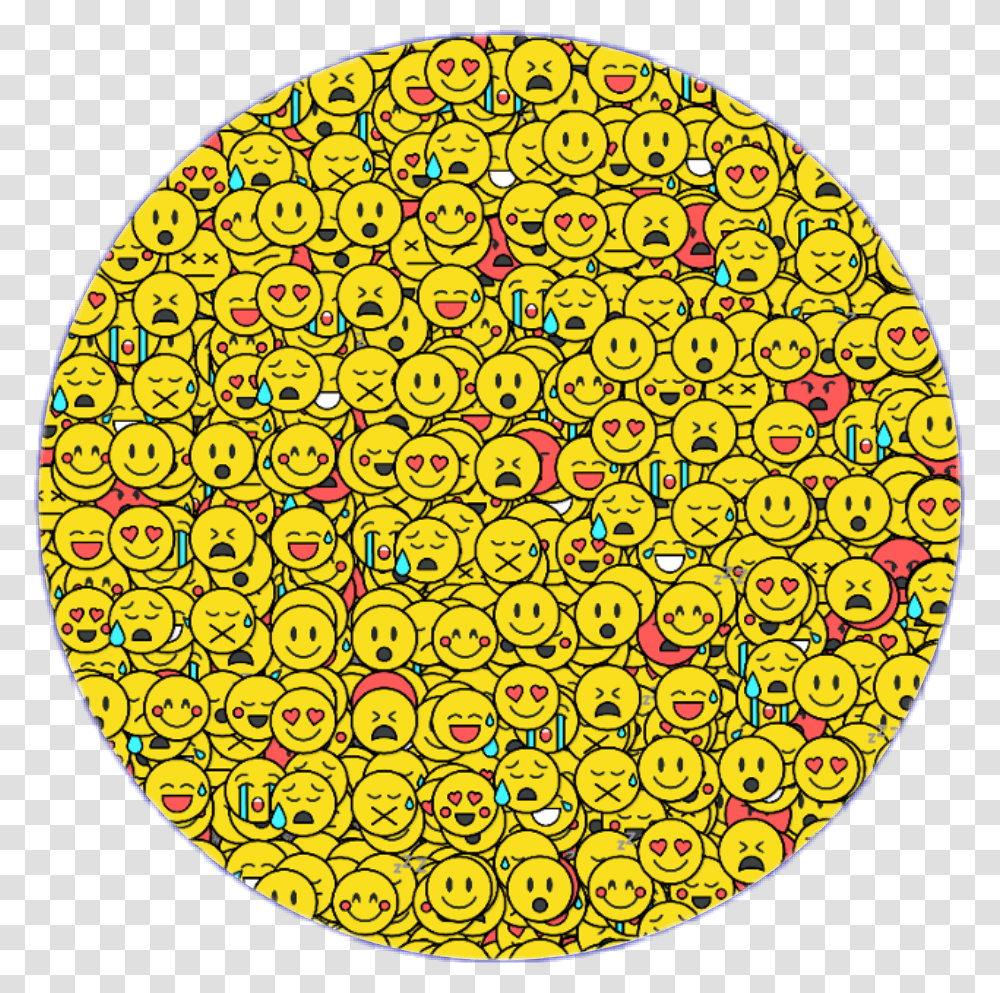 Emojicrowd Crowd Crowdemoji Circle Glitter Glitch, Rug, Stained Glass, Doodle Transparent Png