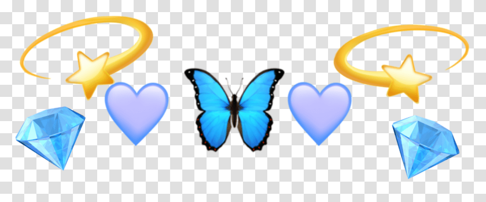Emojicrown Crown Emoji Star Butterfly Sticker By Gigi Diamond, Insect, Invertebrate, Animal, Heart Transparent Png