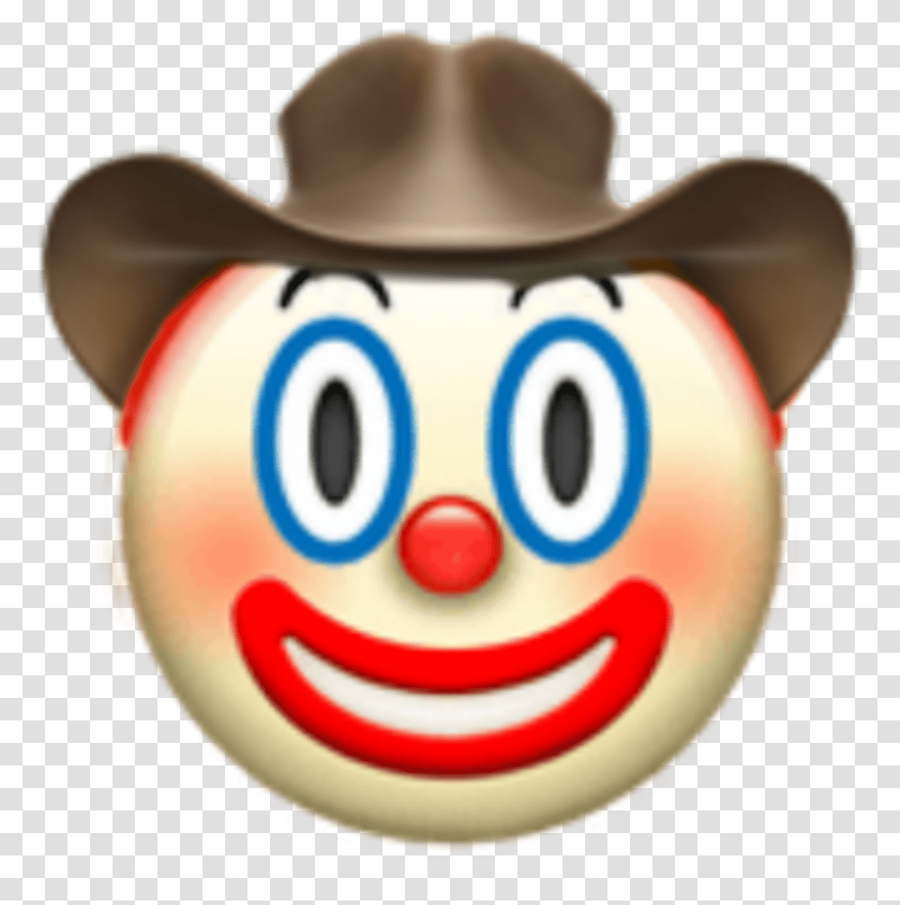 Emojiiphone Emoji Clown Hats Iphone Meme Tumblr Clown Emoji With Cowboy Hat, Toy, Birthday Cake, Food Transparent Png