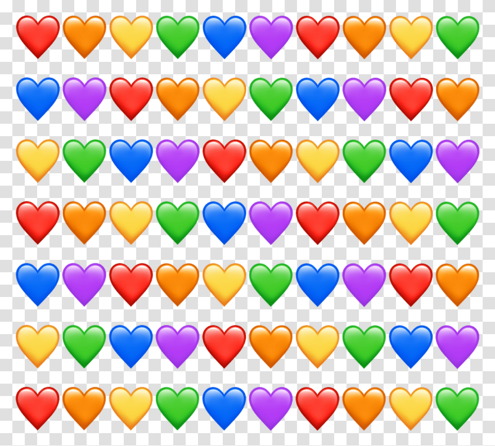 Emojis Emoji Background Rainbow Hearts Freetoedit Rainbow Hearts Background Transparent Png
