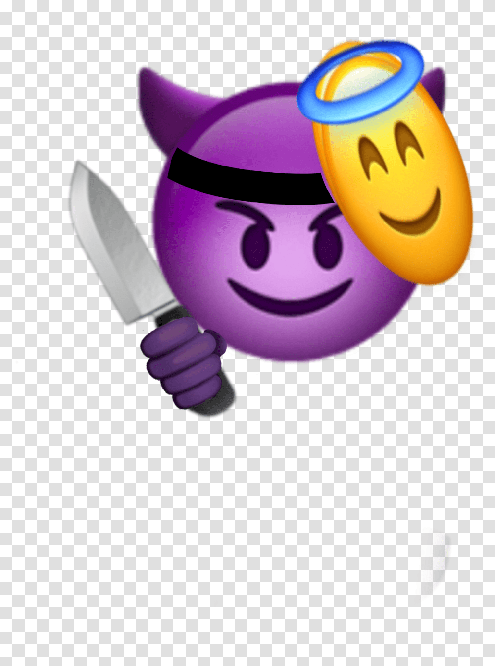 Emojis Emoji Ipone Angel Devil Iponeemogi, Toy, Weapon, Weaponry, Cutlery Transparent Png