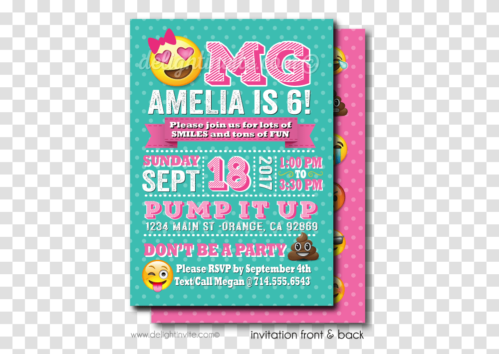 Emojis Invitation, Flyer, Poster, Paper, Advertisement Transparent Png