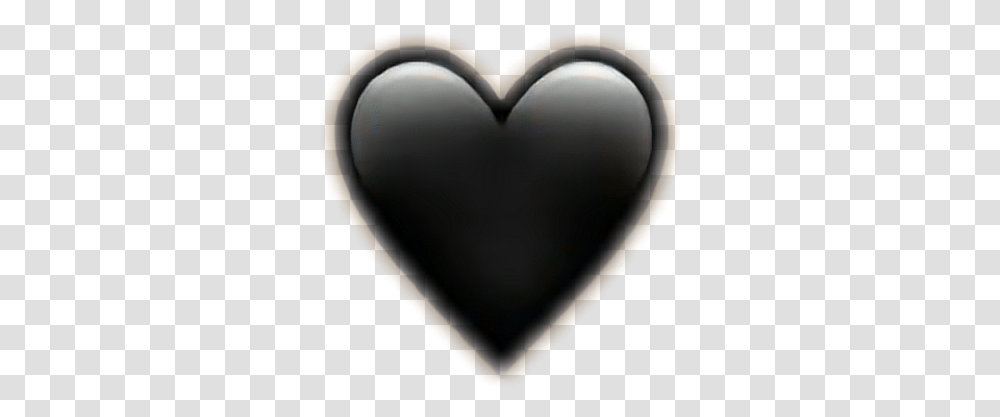 Emojis Iphone Blackheart Black Heart Solid Transparent Png
