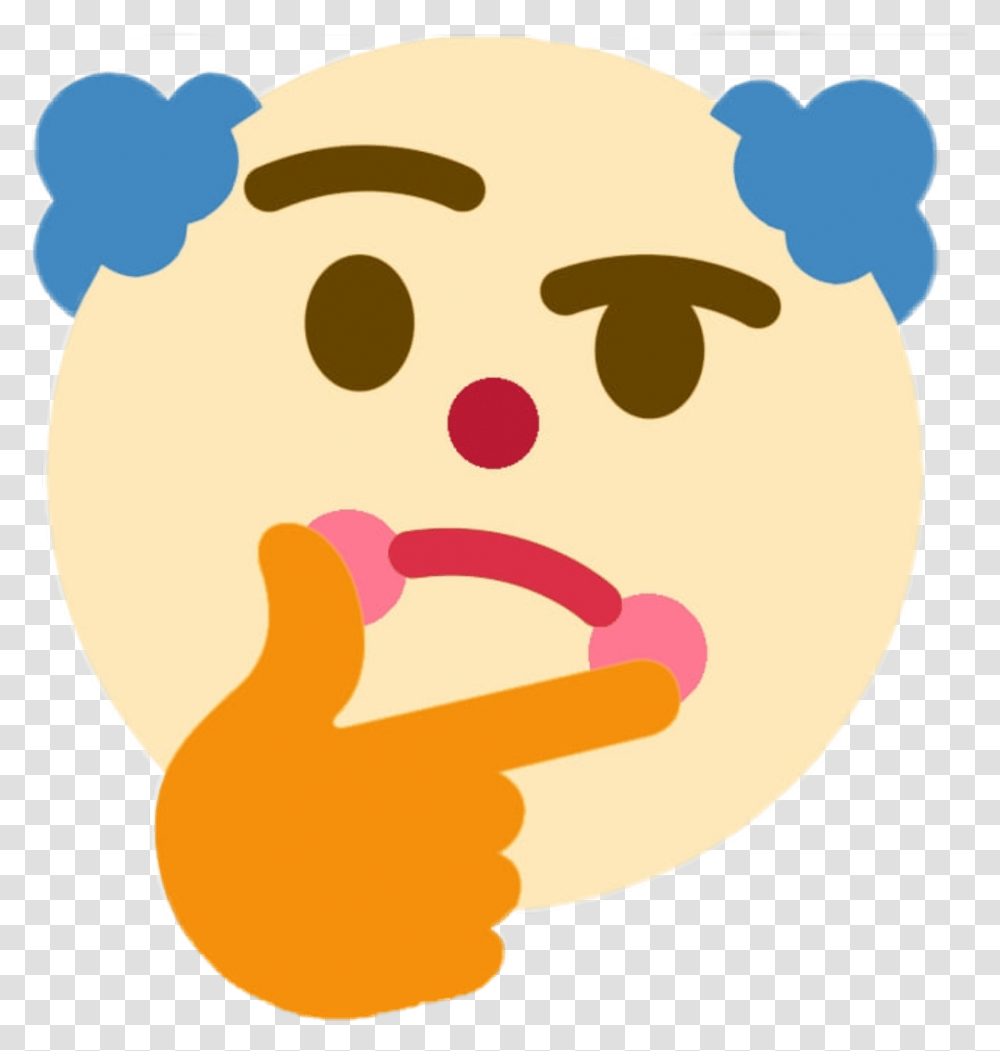 Emojis Meme Dank Clown Discord Thinking Emoji, Leisure Activities, Sweets, Food, Confectionery Transparent Png