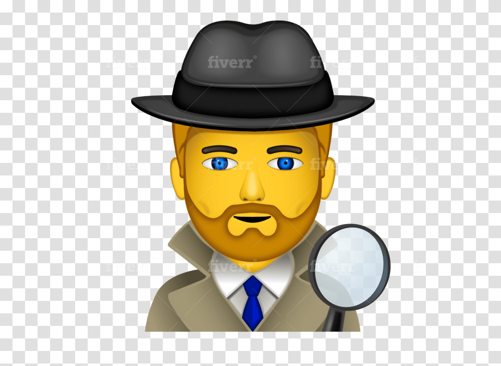 Emoticon Detective, Person, Helmet, Tie Transparent Png
