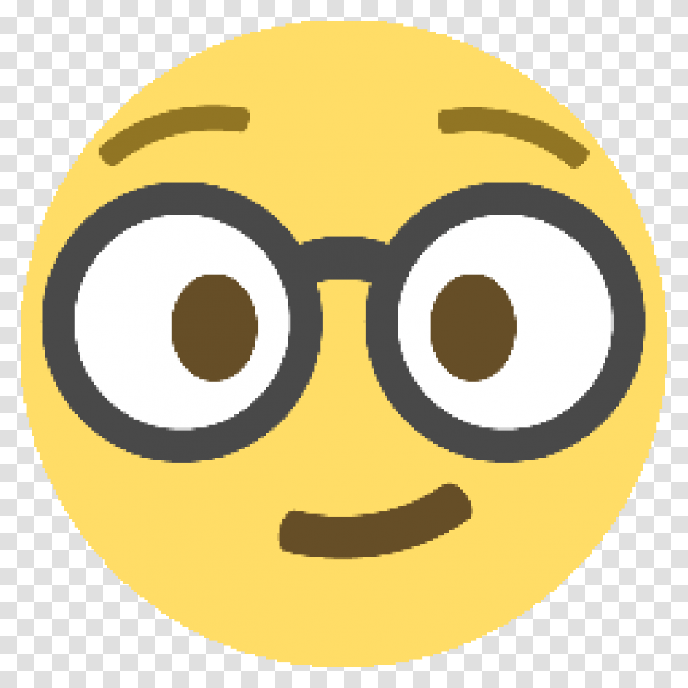 Emoticon Emoji Smiley Nerd Computer Icons Background Nerd Emoji, Goggles, Accessories, Accessory, Soccer Ball Transparent Png