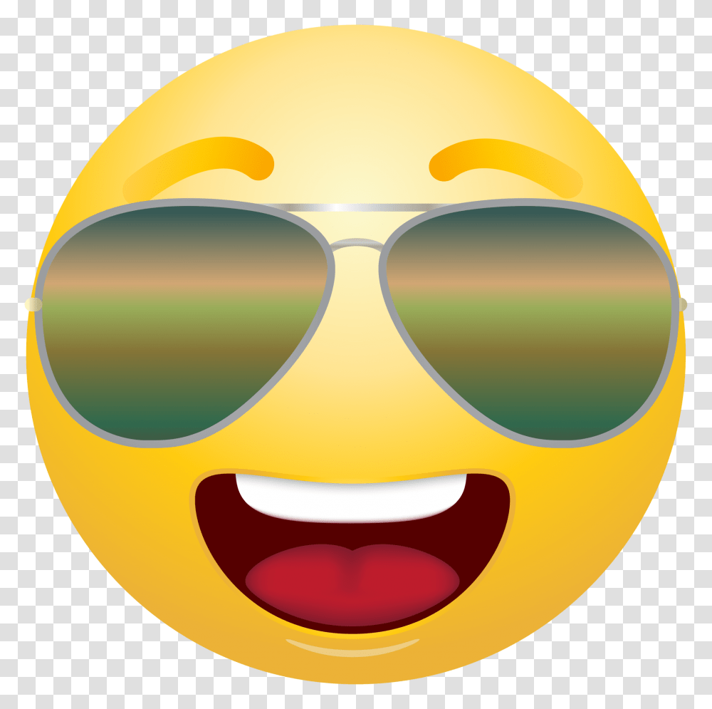 Emoticon Emoji With Sunglasses Clipart Info, Accessories, Accessory, Head, Goggles Transparent Png
