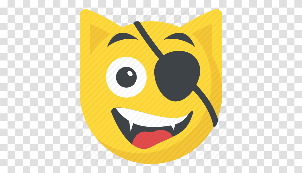 Emoticon Eye Patch Laughing Pirate Emoji Smiley Icon, Pac Man, Logo Transparent Png