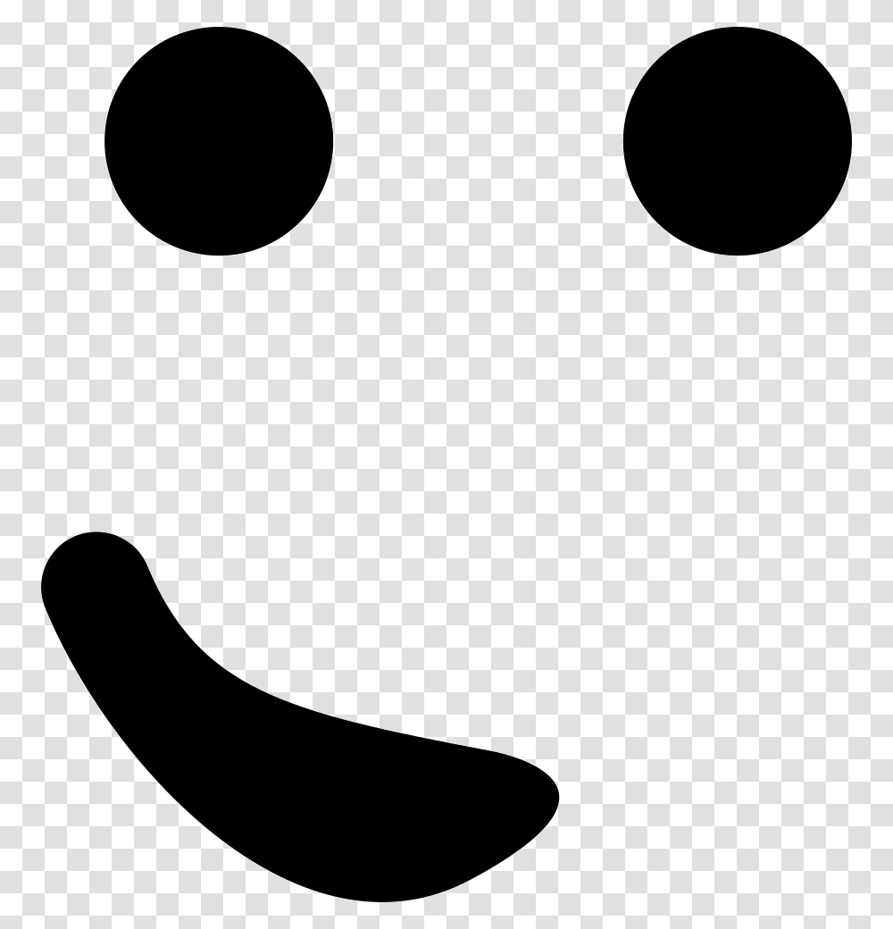 Emoticon Face With The Mouth At One Side Like A Small Side Smile Transparent Png