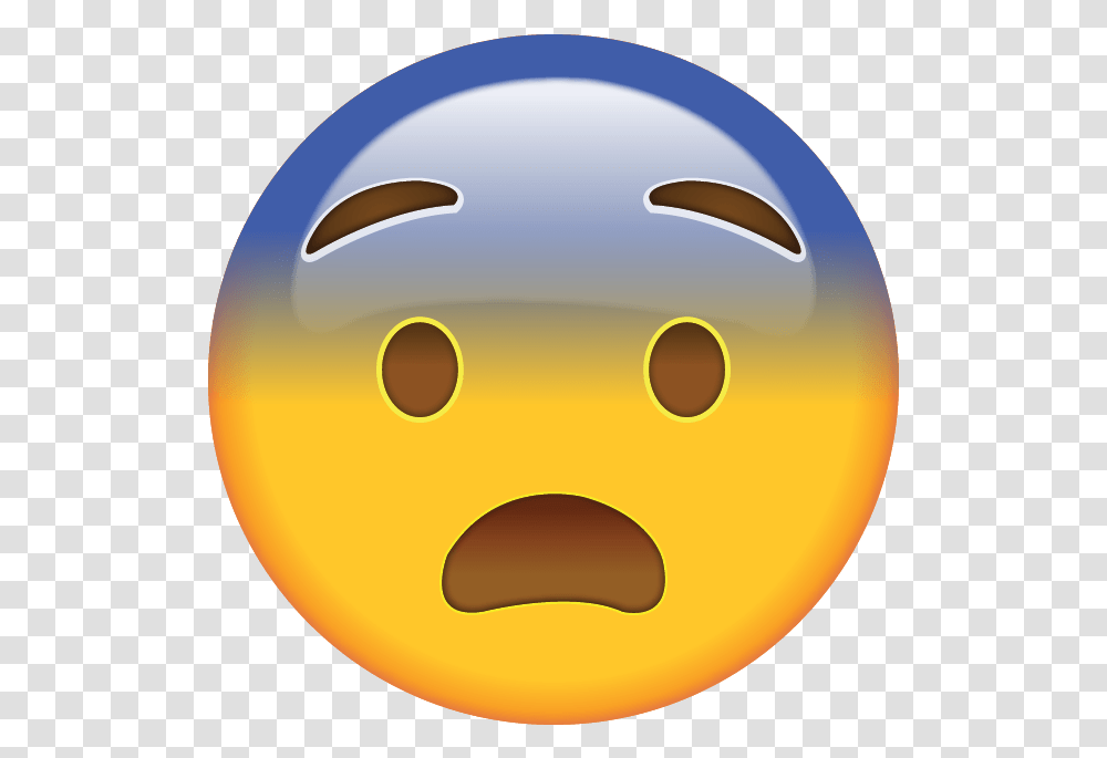 Emoticon Fearful Fearful Emoji, Ball, Bowling, Mask, Sphere Transparent Png
