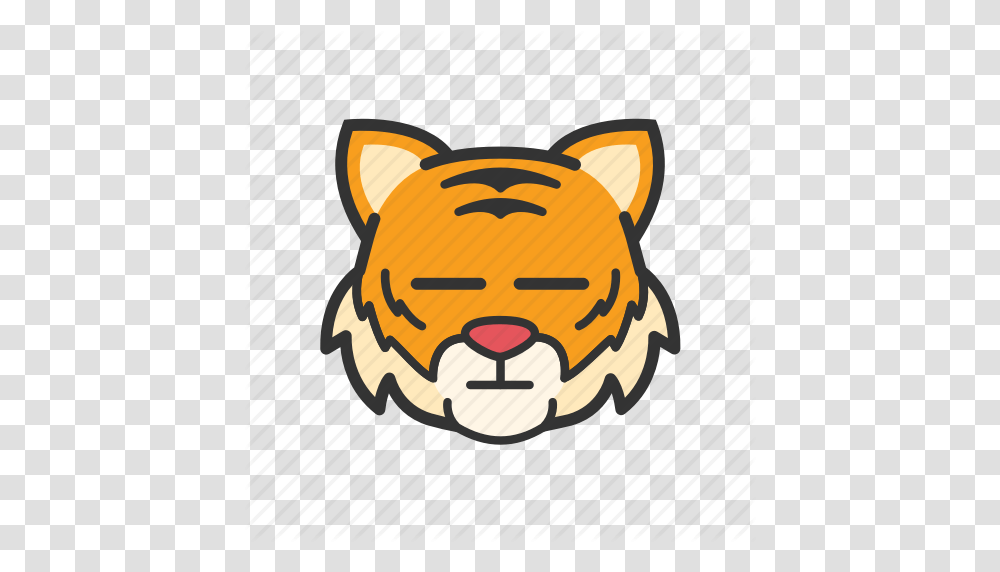 Emoticon Flat Face Tiger Icon, Nature, Outdoors, Mammal, Animal Transparent Png