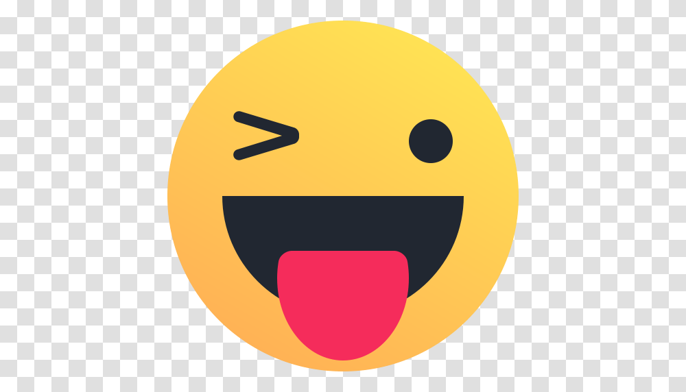 Emoticon Happy Reaction Smiley Tongue Wink Icon, Logo Transparent Png