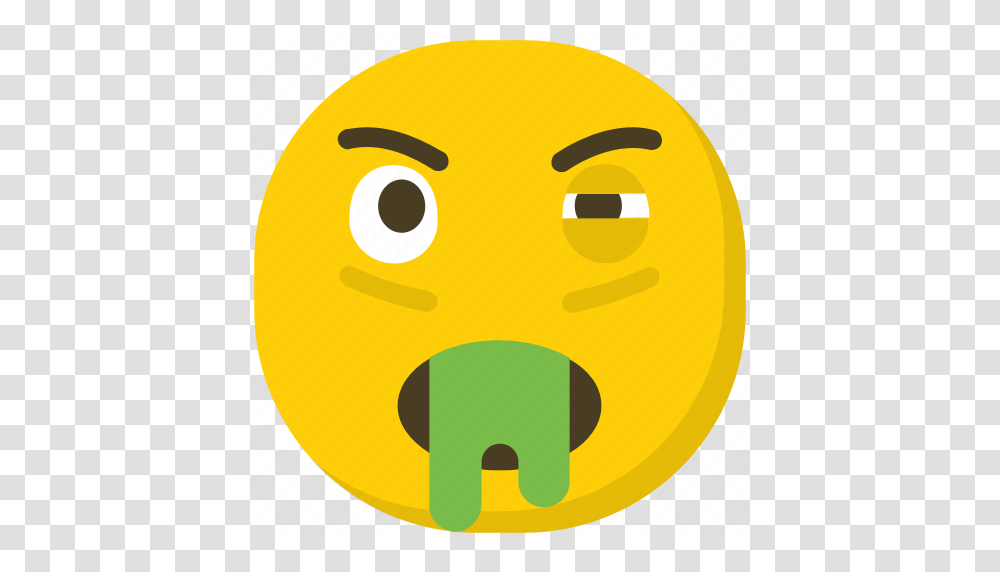Emoticon Nauseated Emoji Puke Face Smiley Vomit Emoji Icon, Plant, Food, Label Transparent Png