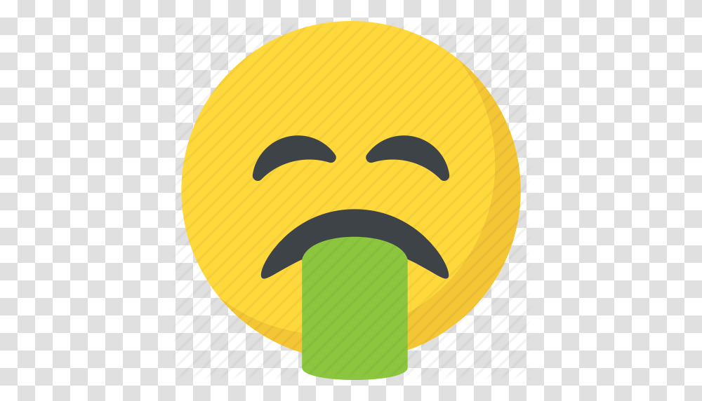Emoticon Nauseated Puke Throw Up Vomiting Face Icon, Plant, Food Transparent Png