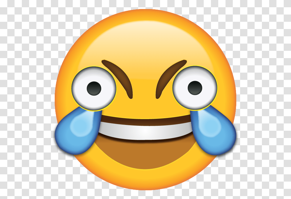 Emoticon Yellow Facial Expression Cartoon Smiley Smile Laughing Eyes Open Emoji, Toy, Cutlery, Spoon, Magnifying Transparent Png