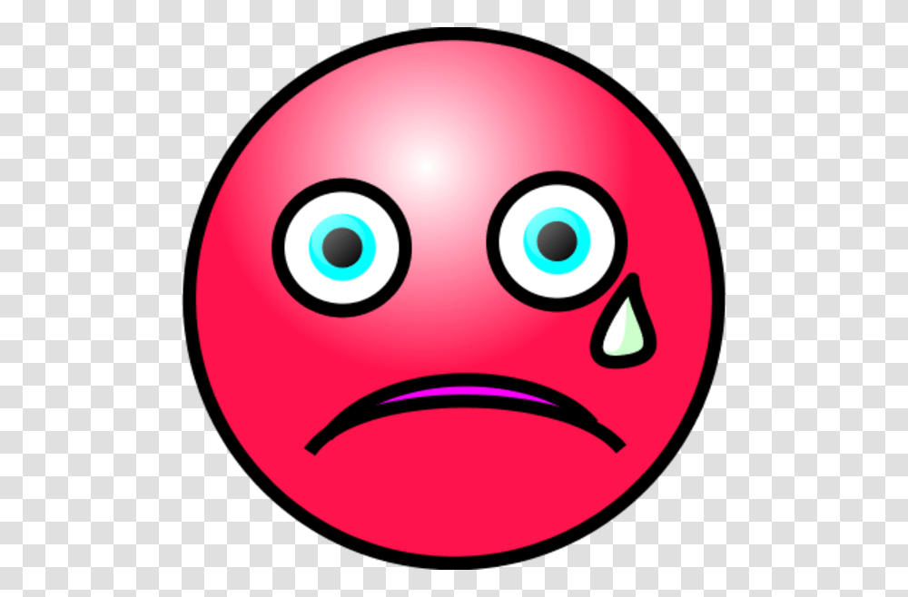 Emoticons Crying Face Red Sad Face Crying, Sphere, Disk, Ball, Bowling Transparent Png