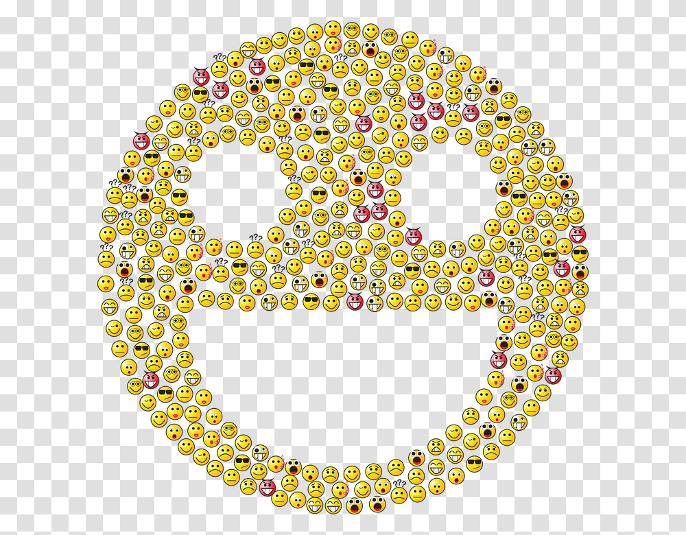 Emoticons Emoji Smileys Icons Yellow Fractal Good Emojis, Pattern, Alphabet Transparent Png