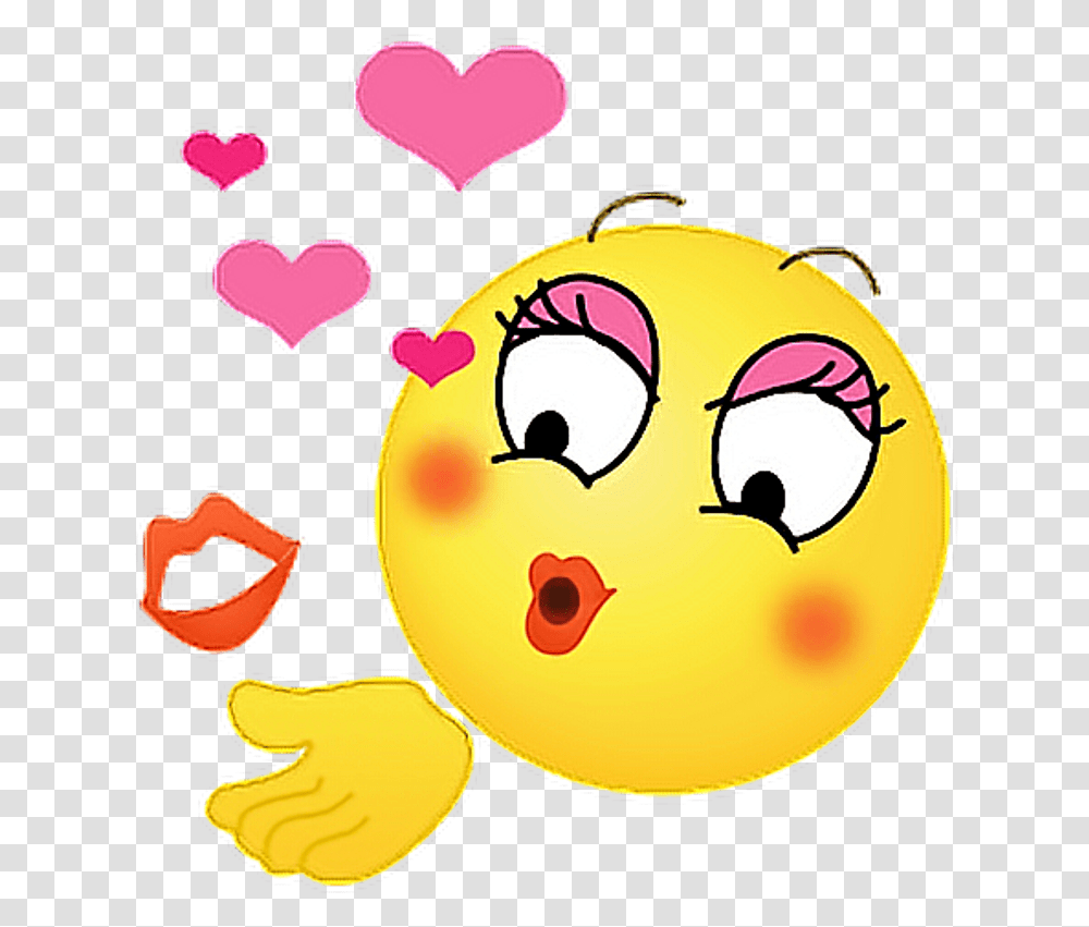 Emoticons Stickers Love Emotions Love You Kiss Stickers Download, Heart, Pac Man, Sweets Transparent Png