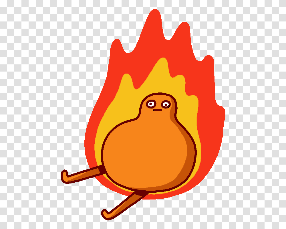 Emotion Its Lit Gumdrop On Fire Sticker Cartoon Fire Gif, Poultry, Fowl, Bird, Animal Transparent Png