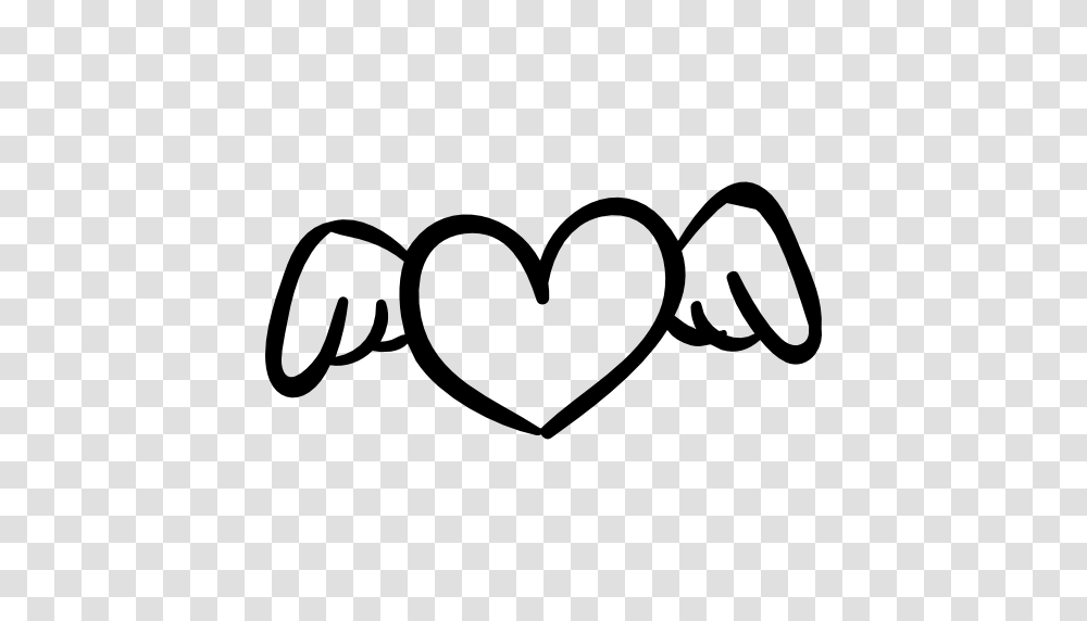 Emotion Wings Fly Passion Shapes Heart Icon, Gray, World Of Warcraft Transparent Png