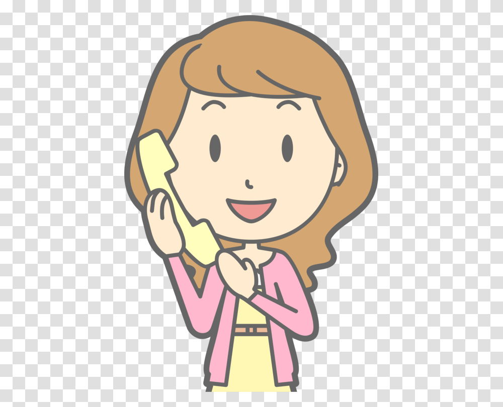 Emotionartyellow Girl On The Phone Clipart, Face, Drawing, Doodle, Rattle Transparent Png