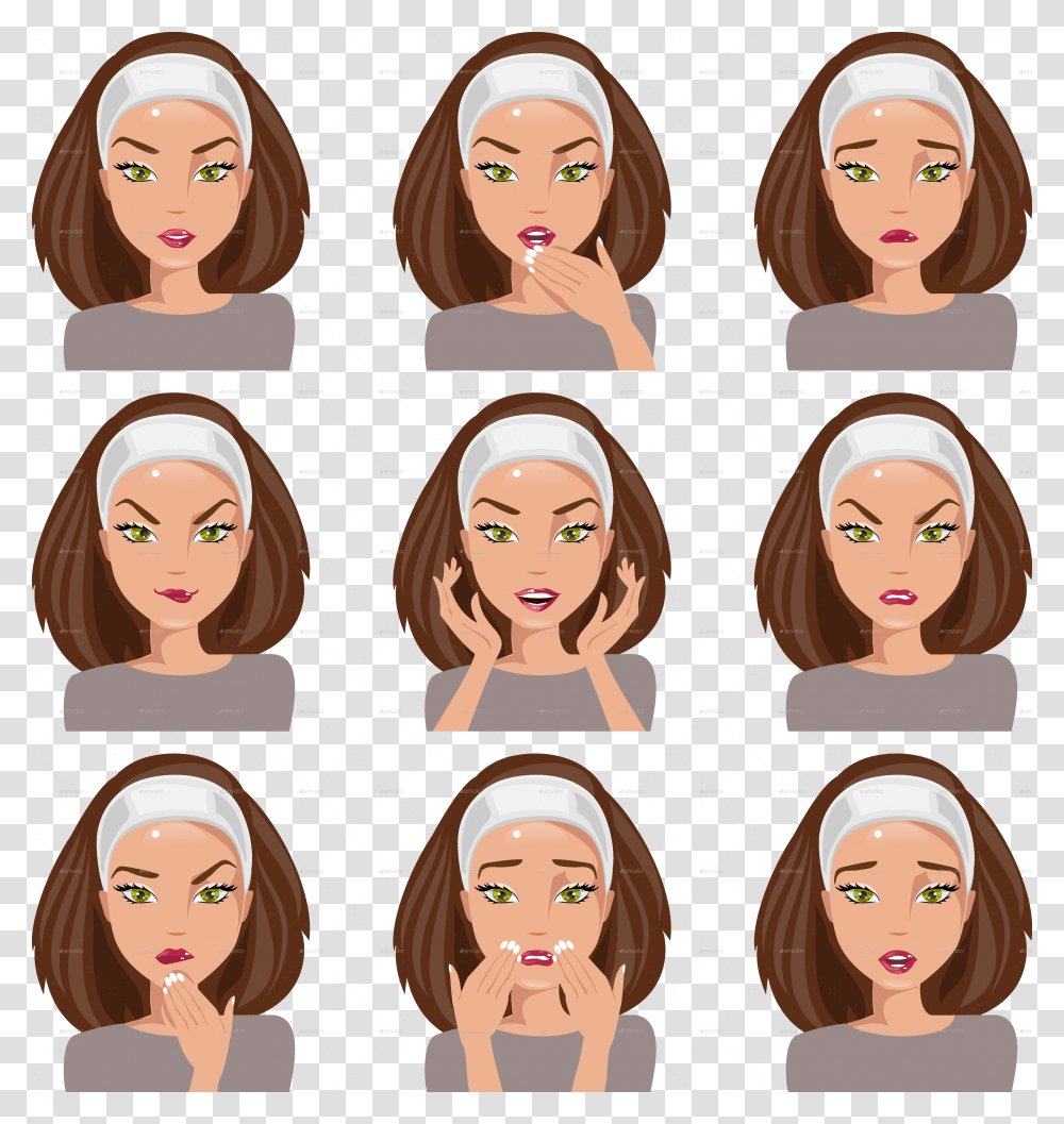 Emotions Face Emotions For Women, Head, Person, Human, Jaw Transparent Png
