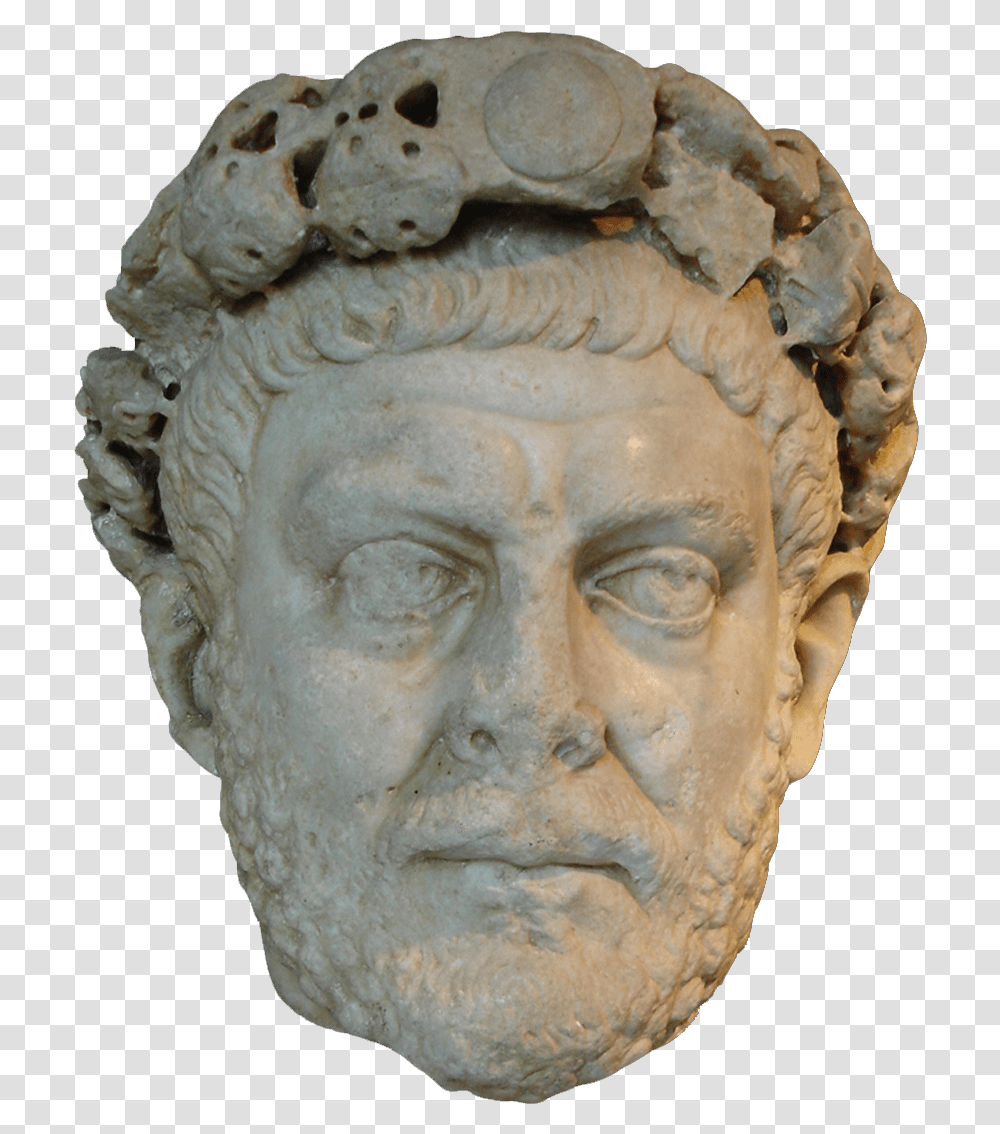 Emperor Diocletian, Head, Sculpture, Statue Transparent Png