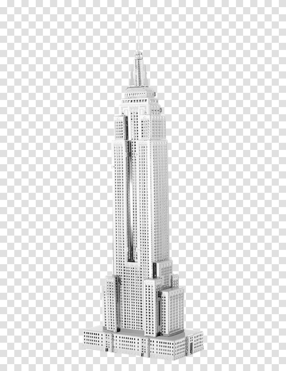 Empire State Building Metal Model Kit Empire State Building Front View, City, Urban, High Rise, Architecture Transparent Png