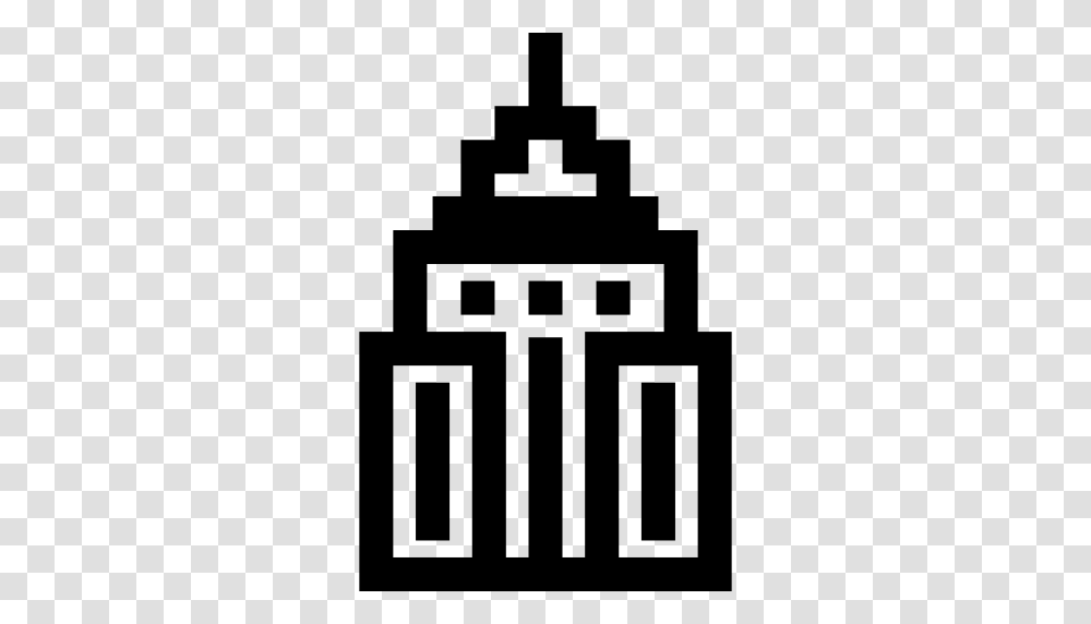Empire State Building New York Landmark Monuments, Stencil, Cross, Silhouette Transparent Png