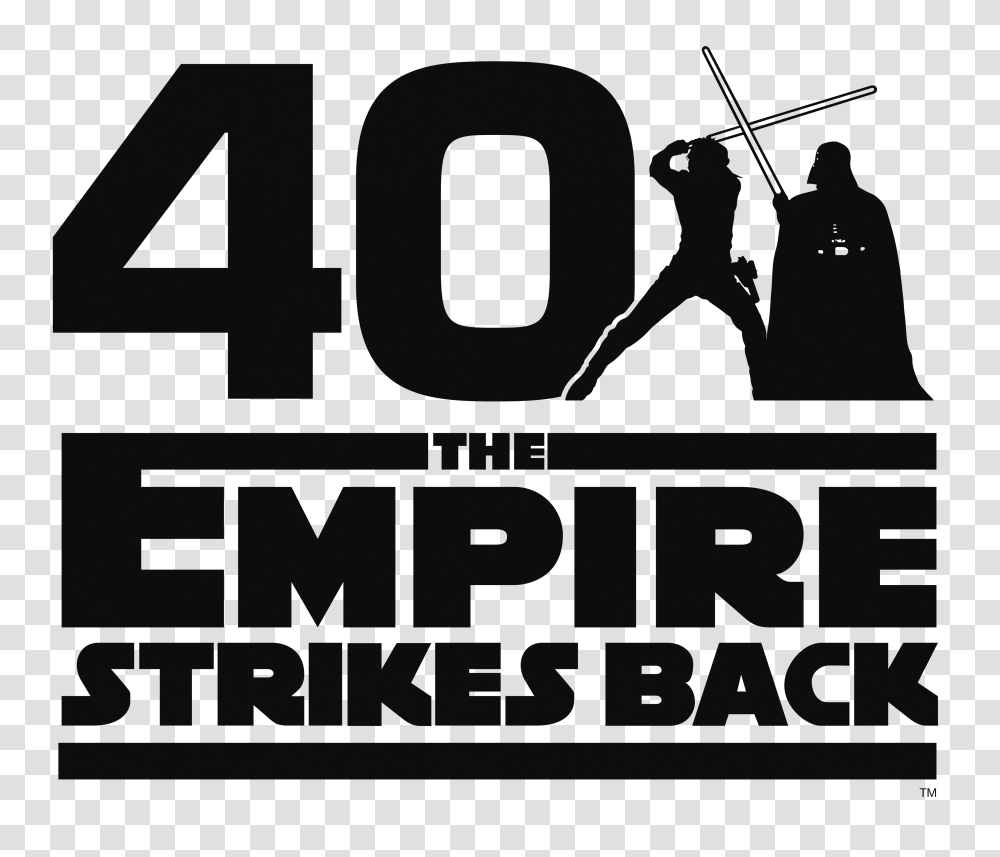 Empire Strikes Back 40th Anniversary Star Wars Episode The Empire Strikes Back, Gray, Text Transparent Png