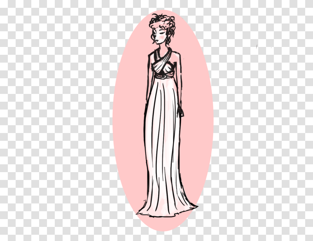 Empire Wedding Dress Cut To Flatter Your Figure Illustration, Apparel, Evening Dress, Robe Transparent Png