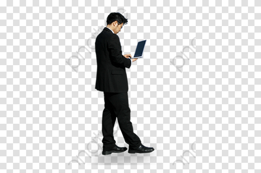 Employee Clipart Worried Office Human Standing, Person, Suit, Overcoat Transparent Png
