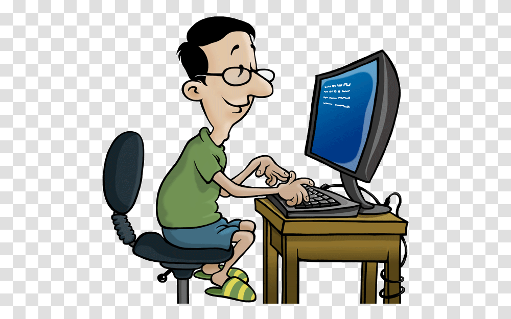 Employee, Furniture, Person, Monitor, Screen Transparent Png