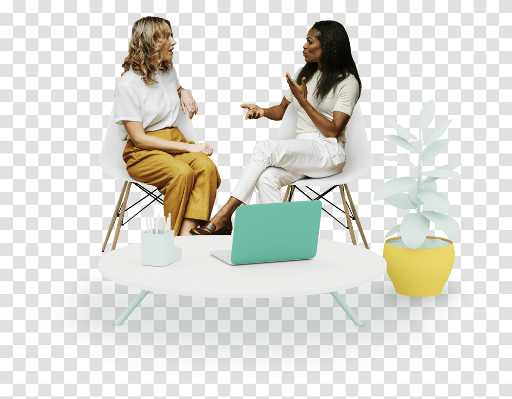 Employee Performance Review Software Sitting, Person, Clothing, Furniture, Shoe Transparent Png