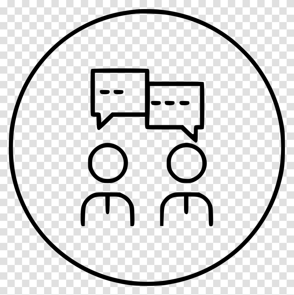 Employee Team Chat Talk Employee Talk Icon, Label, Stencil Transparent Png