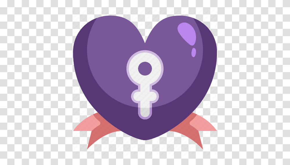Empowerment Gender Heart Love Shape Girly, Purple, Plant, Text, Security Transparent Png