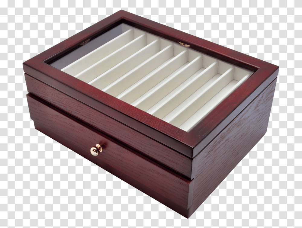 Empty Box Wood Pen Box Display, Furniture, Drawer Transparent Png