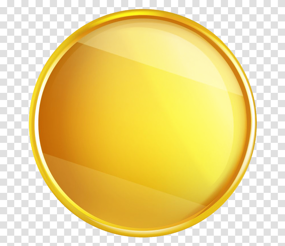 Empty Gold Coin Plain Gold Coin, Sphere Transparent Png