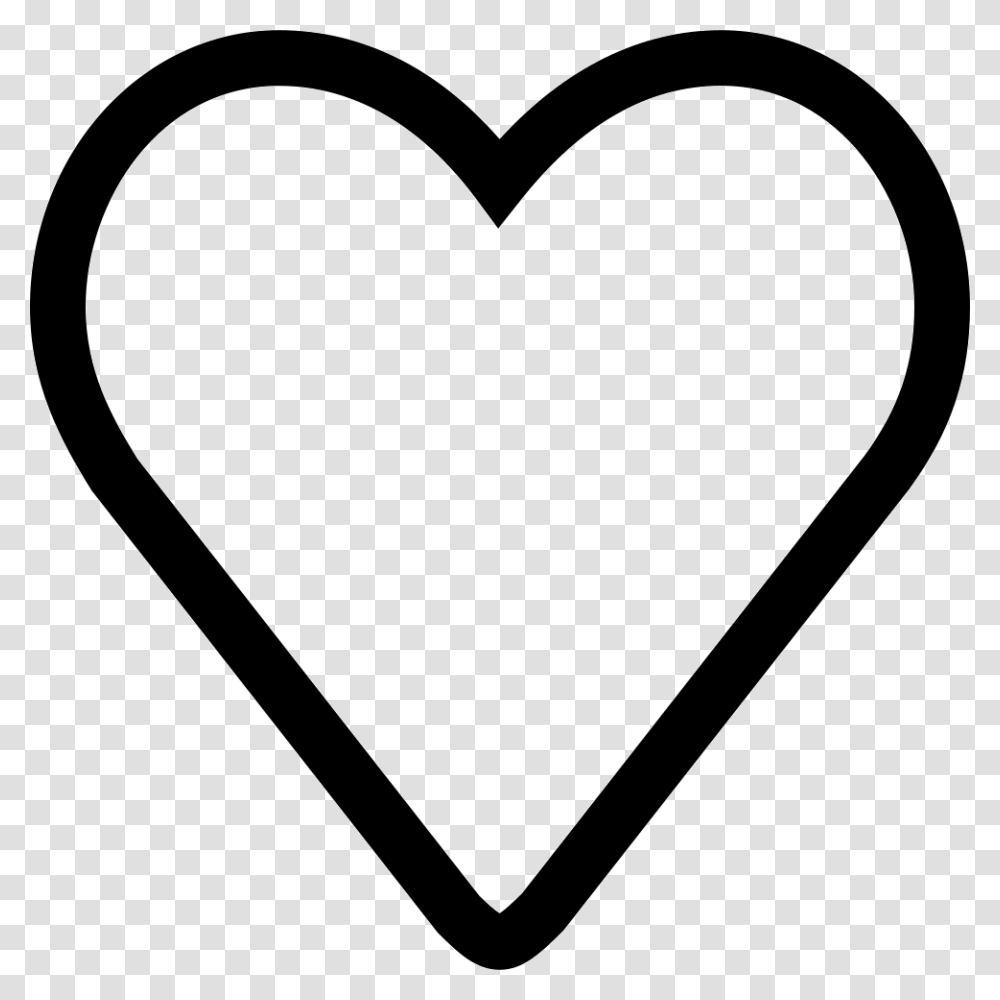 Empty Heart Heart Icon Line, Label, Sticker, Stencil Transparent Png