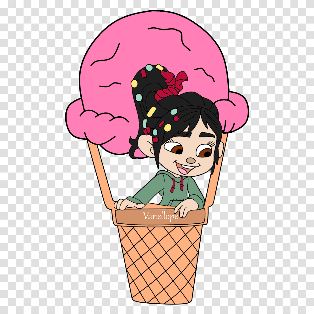 Empty Ice Cream Cone Vanellope Ice Cream, Person, Human, Basket, Girl Transparent Png