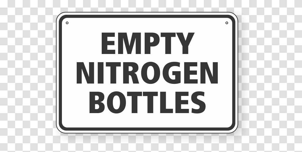 Empty Nitrogen Bottles Sign, Alphabet, Label Transparent Png