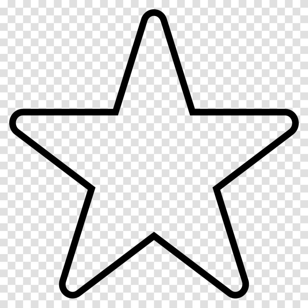Empty Star Star Printable Coloring Page, Star Symbol Transparent Png