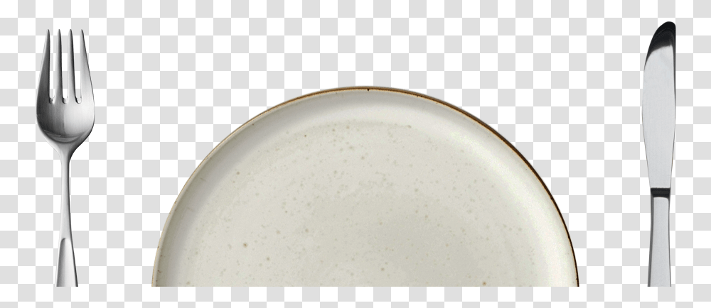 Empty White Plate With Knife And Fork Empty Plate Peas, Porcelain, Pottery, Milk Transparent Png