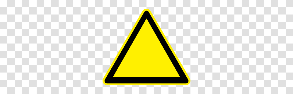 Empty Yellow Triangle Clip Art, Sign, Road Sign Transparent Png