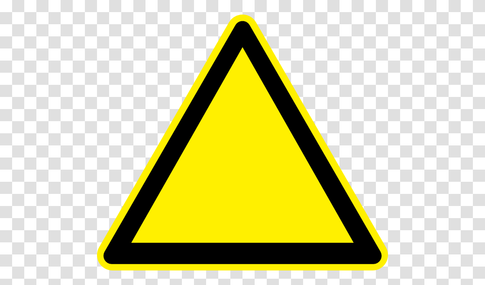 Empty Yellow Triangle Clip Art, Sign, Road Sign Transparent Png